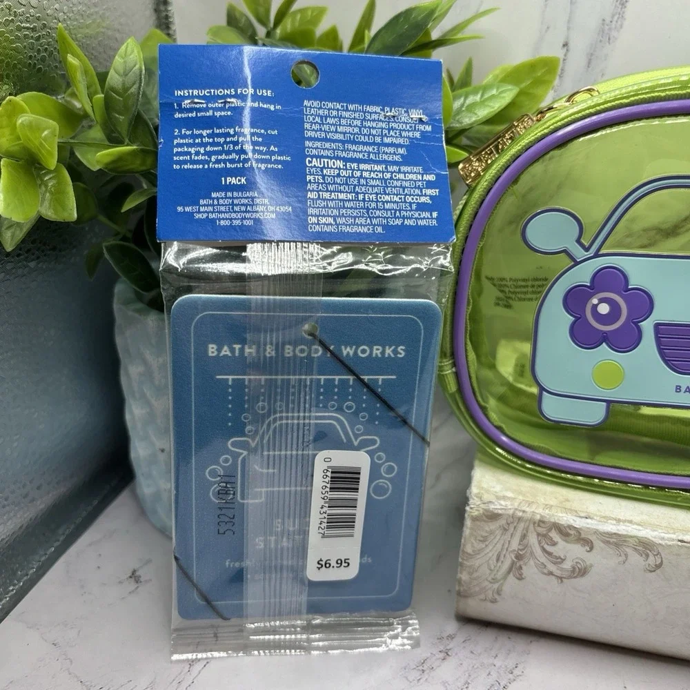 Bath & Body Works Travel Gift Set Cosmetic Bag Sanitizer Hand Cream Suds Station